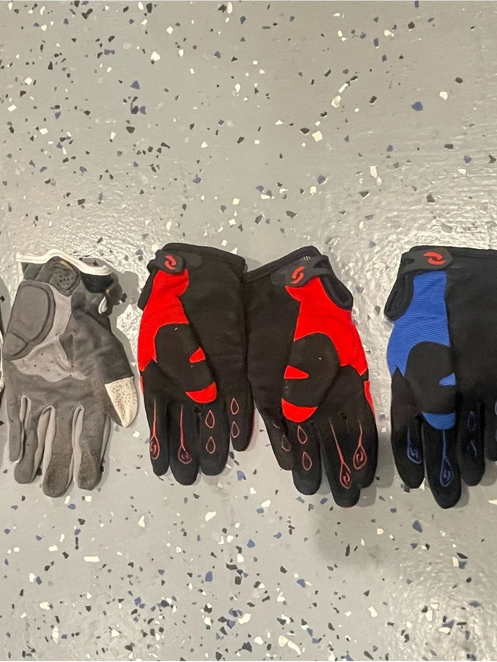 Kids Red Protective Sports Gloves